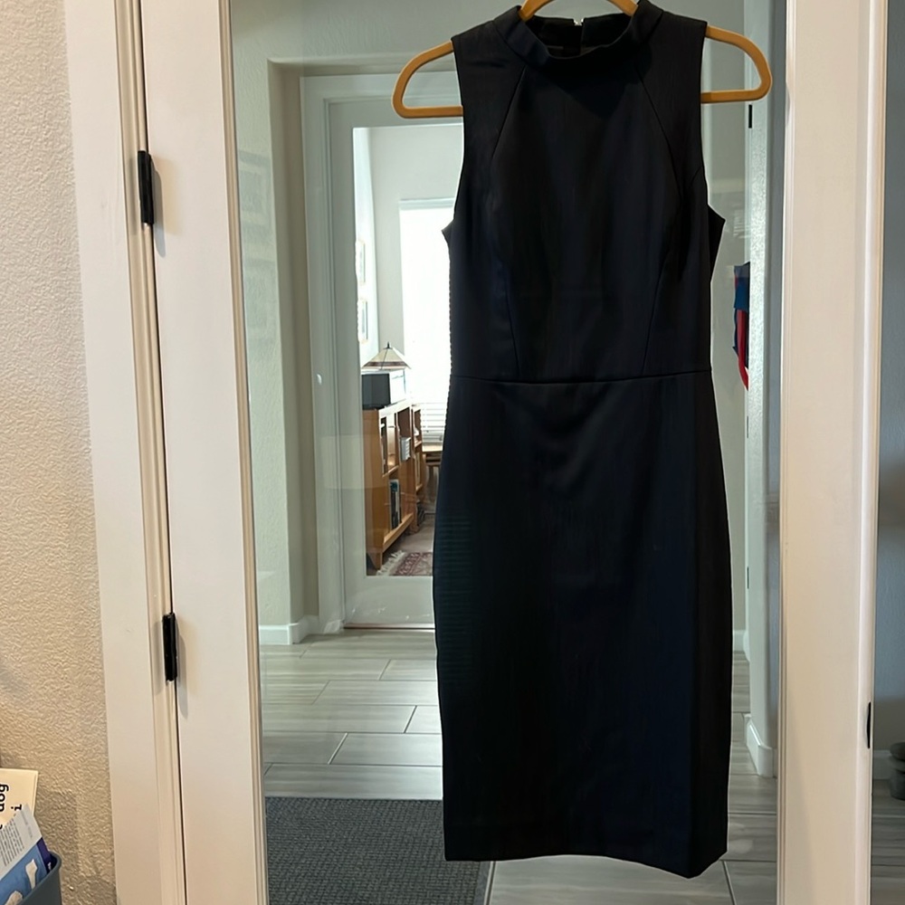 J Crew NWT Mock Neck Charcoal Wool Blend Sleeveless Dress size 4T